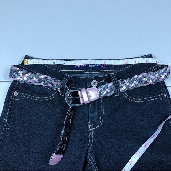 Angel cropped dark blue jeans with belt size 3 - Picture 4 of 9